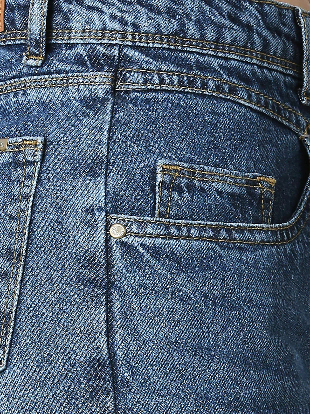 Women Blue High-Rise Wide Leg Jeans - Image 5
