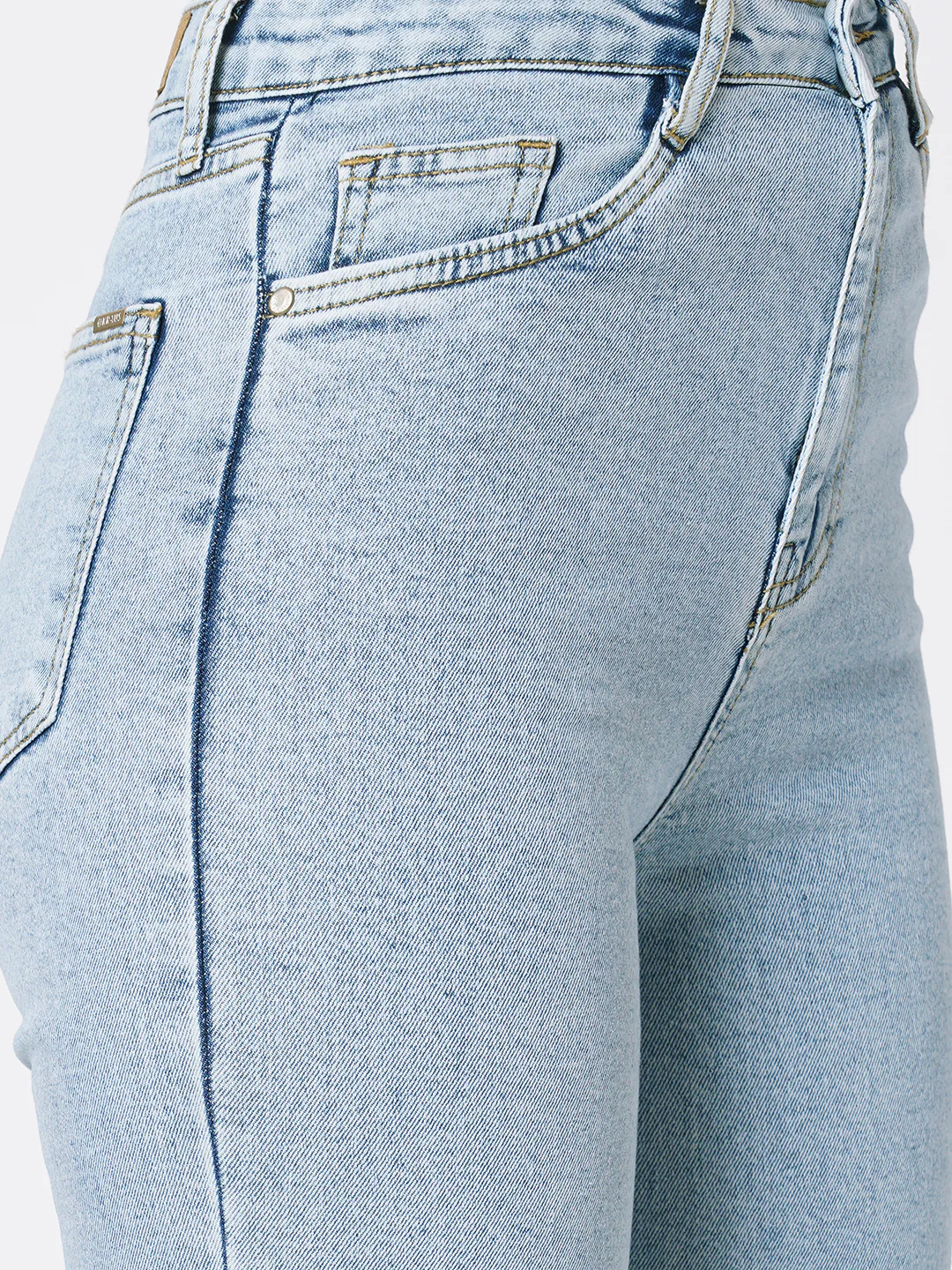 Women Blue High-Rise Wide Leg Jeans - Image 5