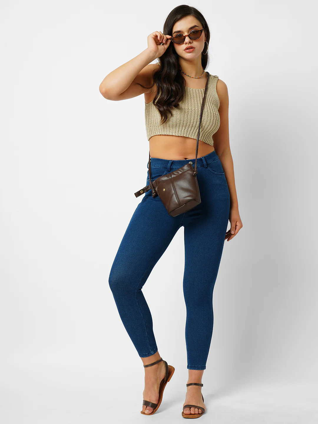 Women Blue Jeggings - Image 4