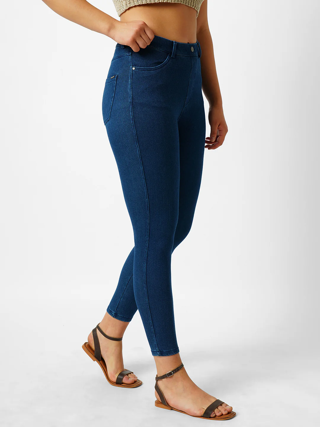 Women Blue Jeggings - Image 5