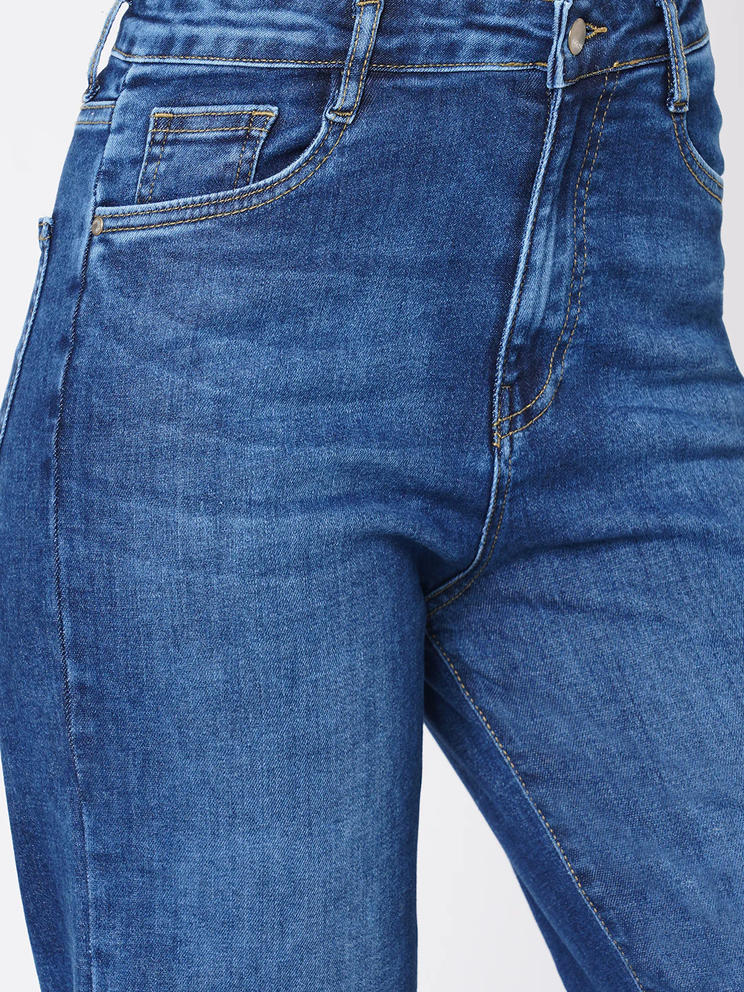 Women Blue Loose Straight Fit Jeans - Image 5