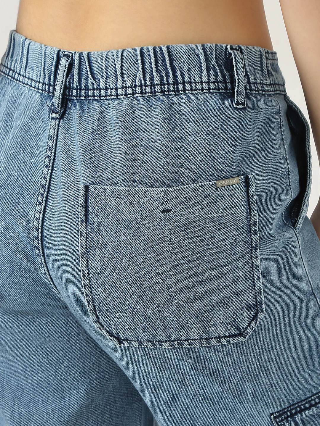 Women Blue Mid-Rise Cargo - Image 6