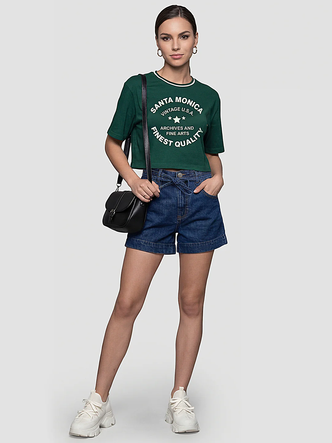 Women Blue Mid-Rise Shorts