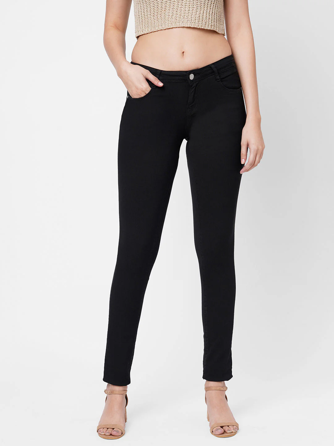 Women Blue Mid-Rise Skinny Jeans - Image 2
