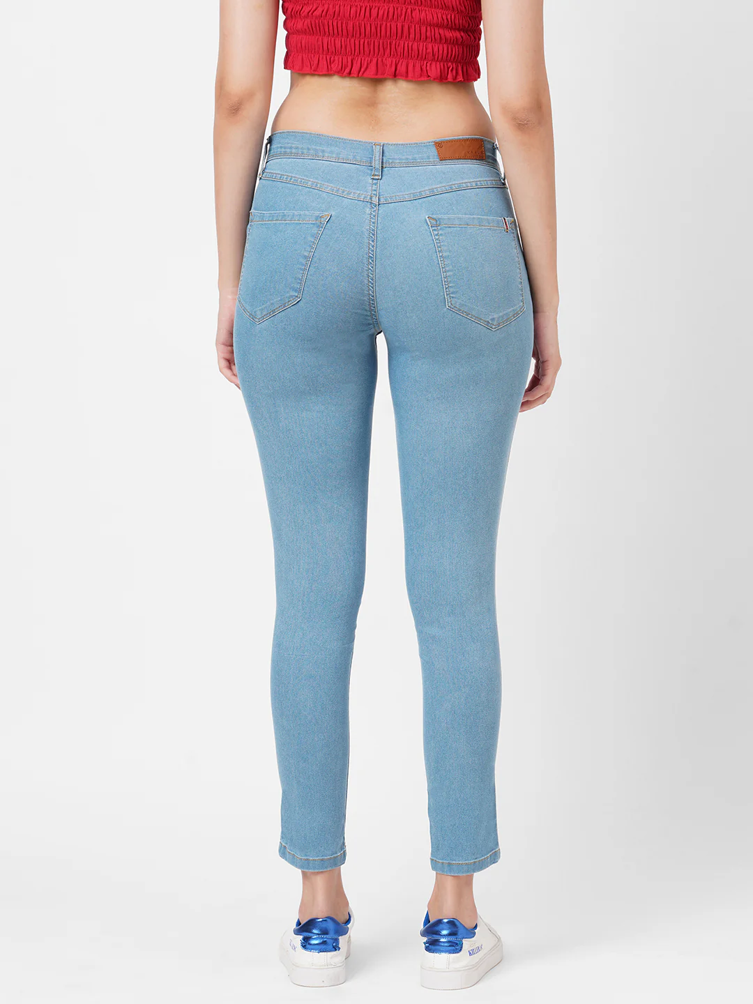 Women Blue Mid-Rise Skinny Jeans - Image 3