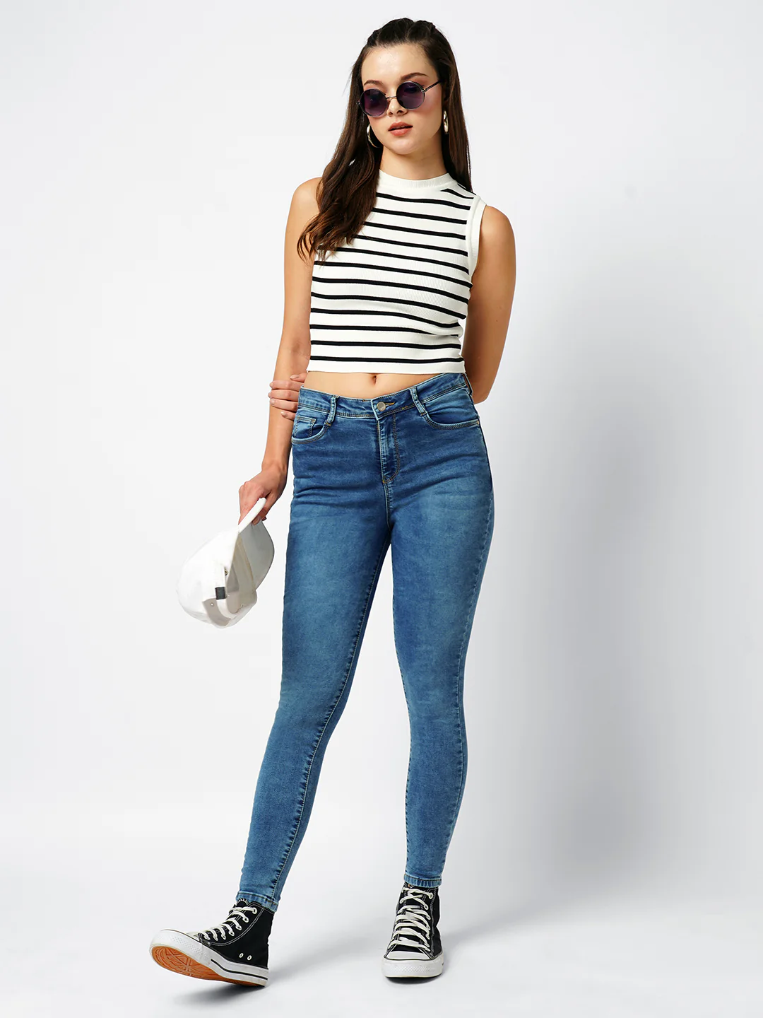 Women Blue Mid-Rise Skinny Jeans - Image 4