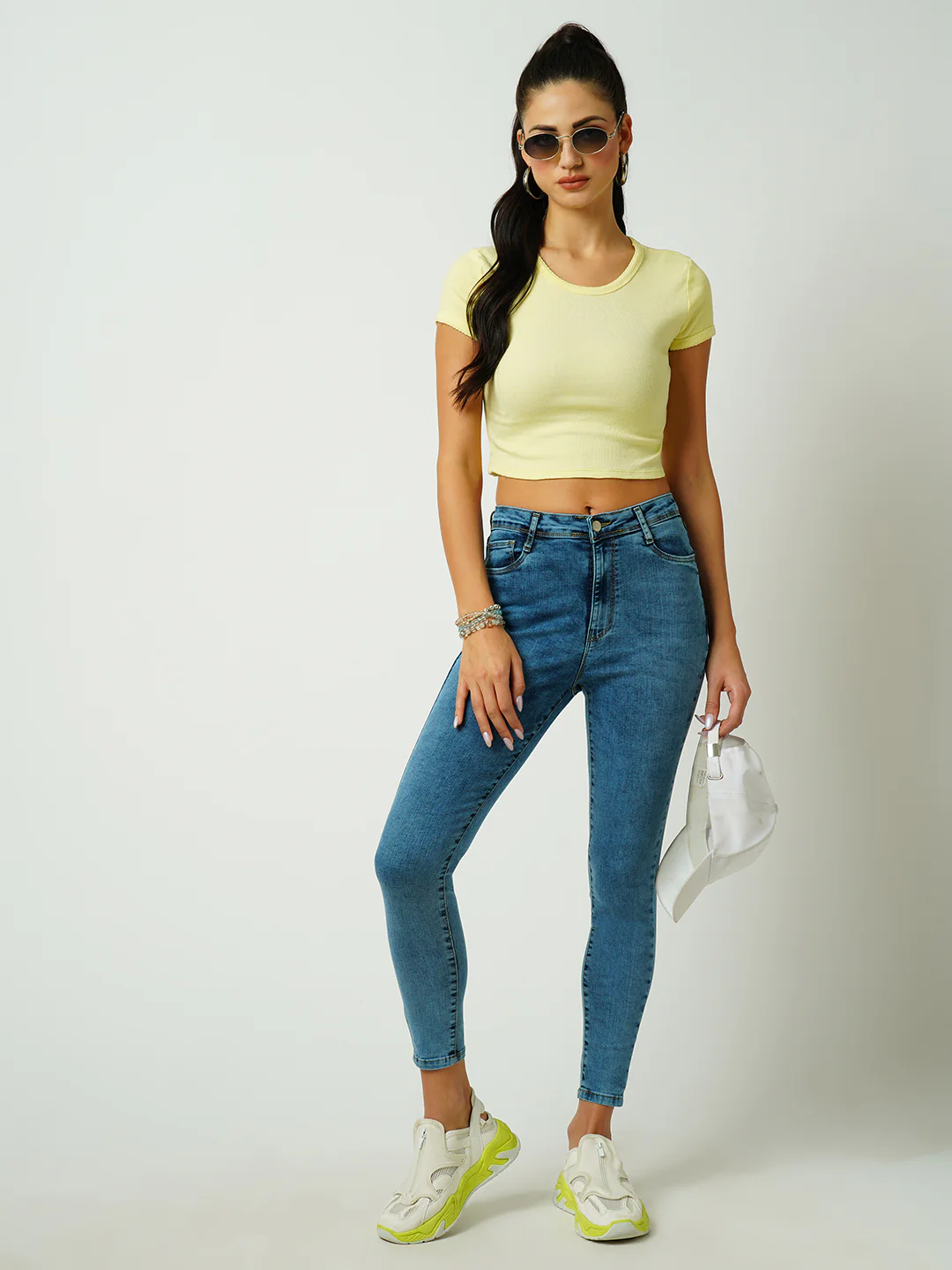 Women Blue Sky High-Rise Skinny Fit Jeans