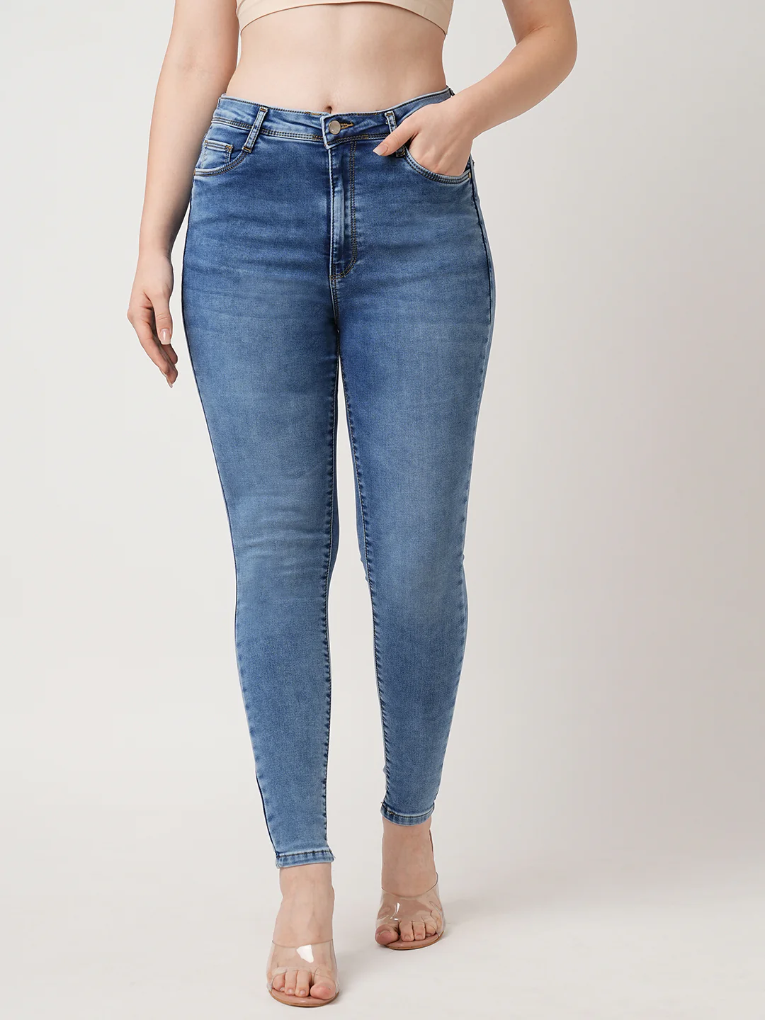 Women Blue Sky High-Rise Skinny Jeans - Image 2