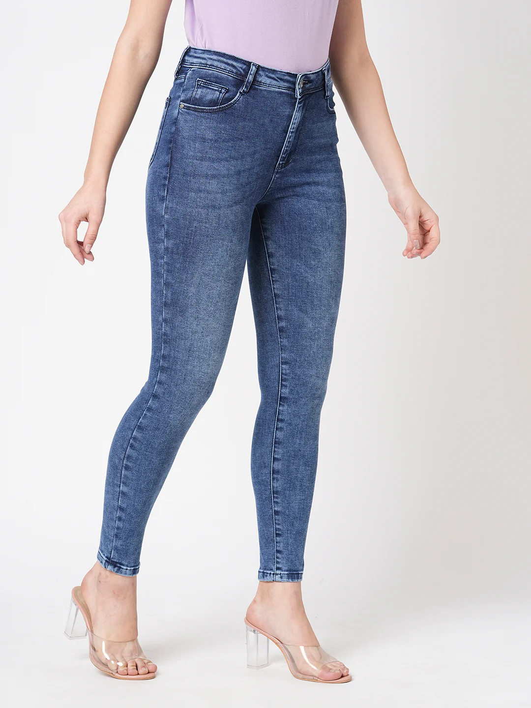 Women Blue Sky High-Rise Skinny Jeans - Image 7