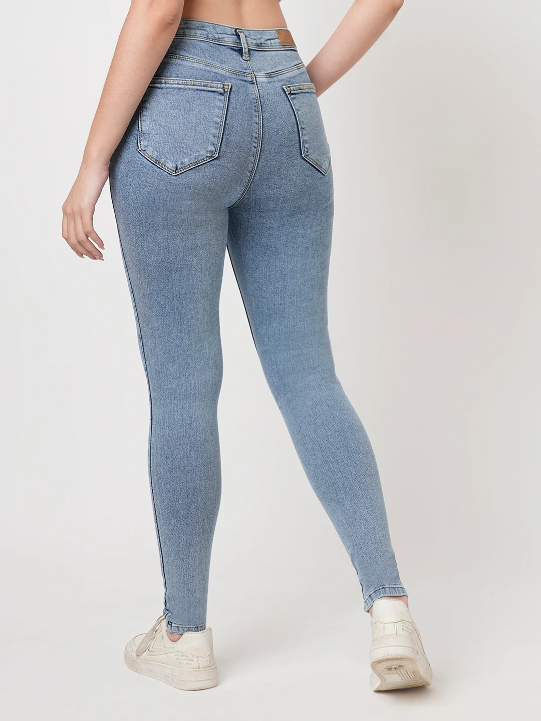 Women Blue Sky High Skinny Jeans - Image 3