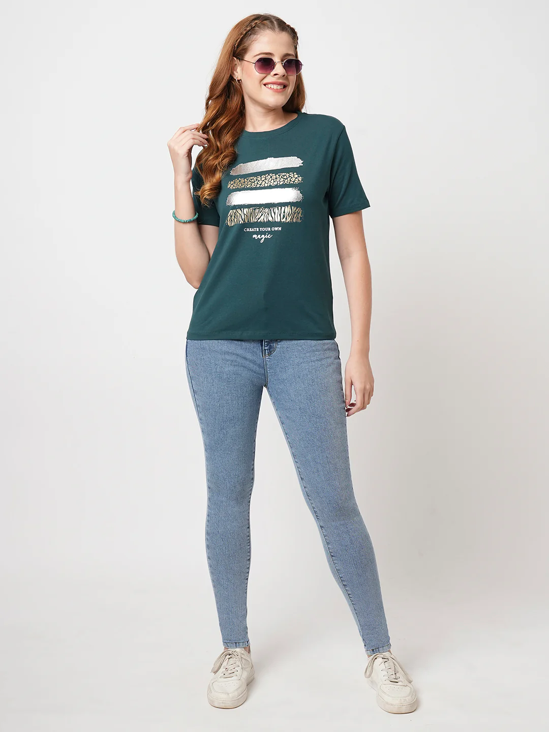 Women Blue Sky High Skinny Jeans - Image 4