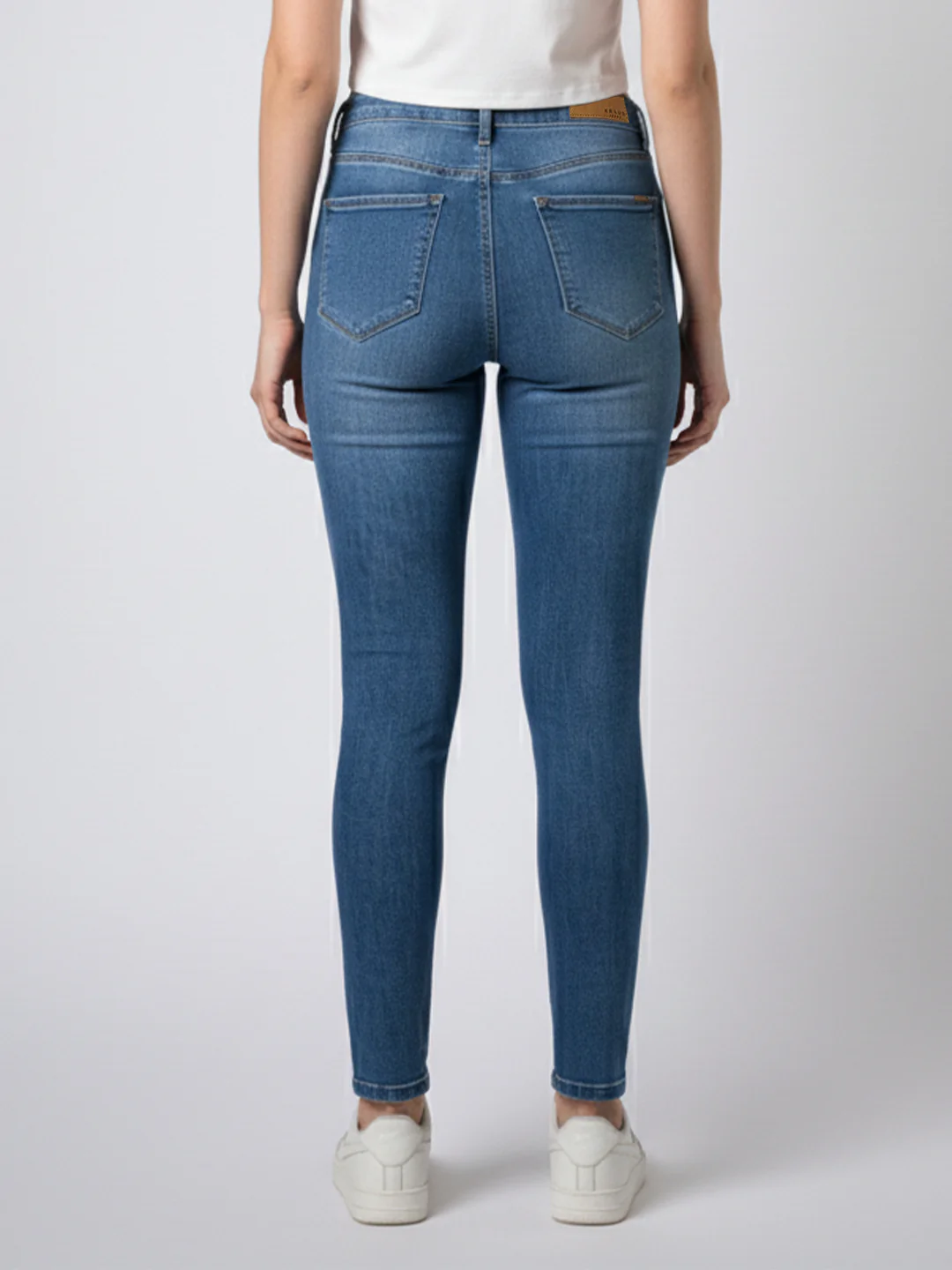 Women Blue Sky High Skinny Jeans - Image 3