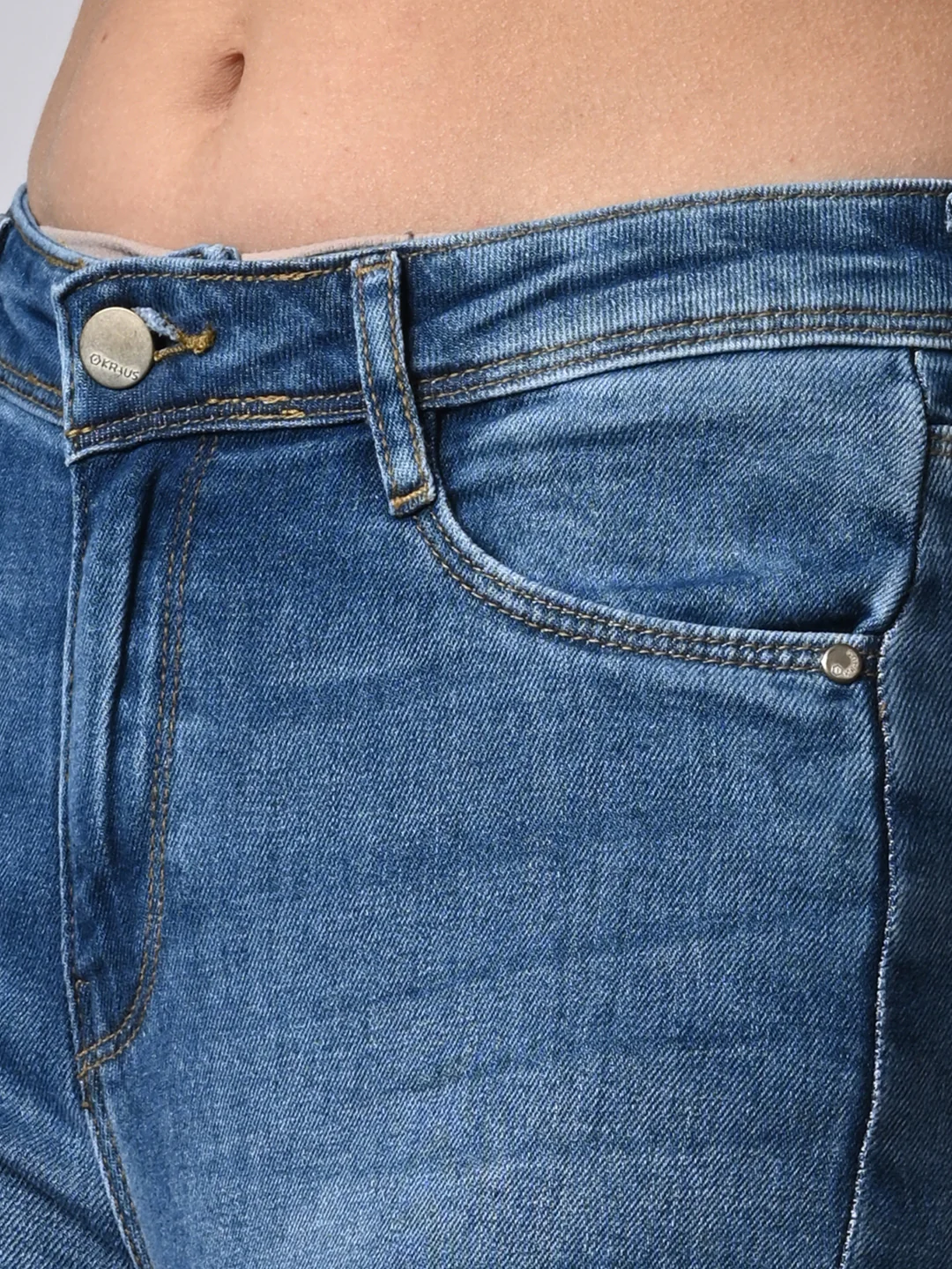 Women Blue Sky High Skinny Jeans - Image 5