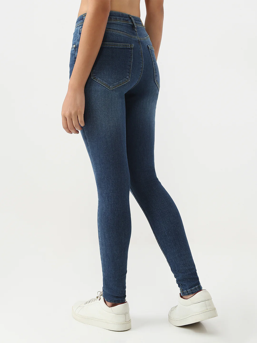 Women Blue Sky High Skinny Jeans - Image 3