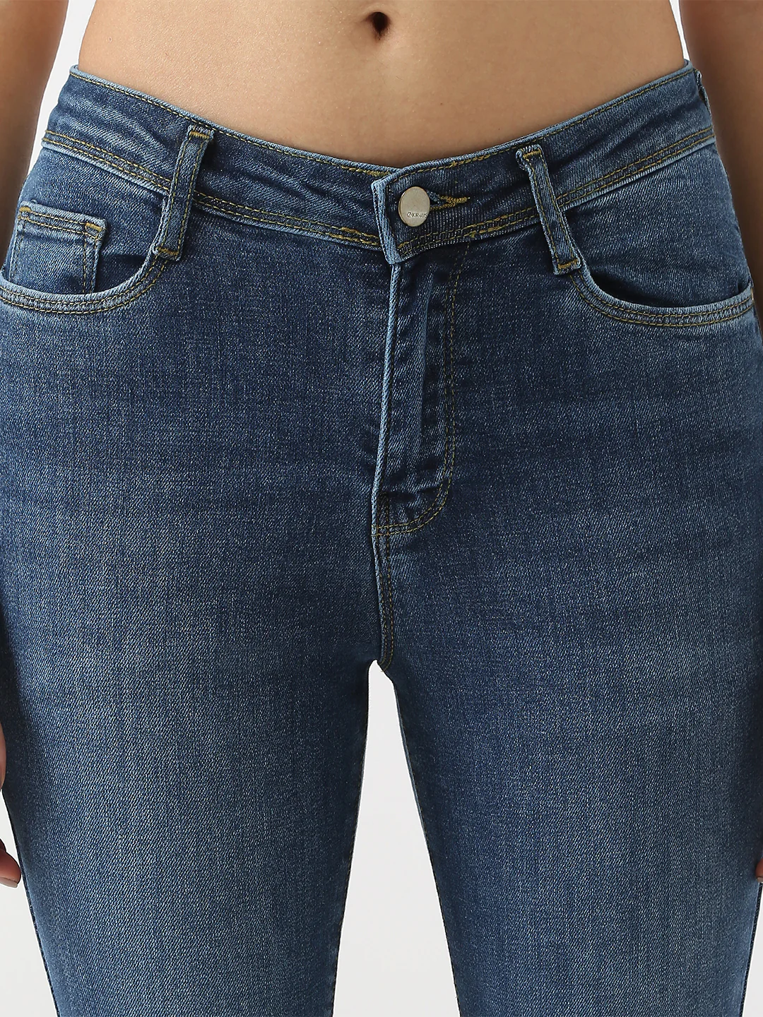 Women Blue Sky High Skinny Jeans - Image 4