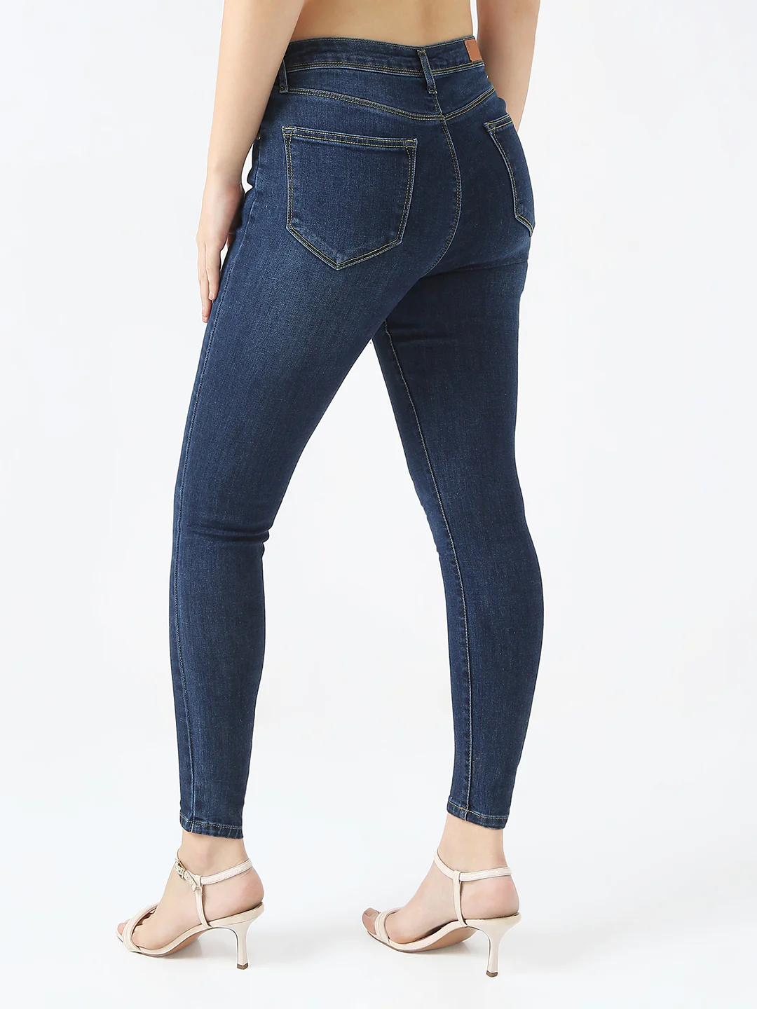 Women Blue Sky High Skinny Jeans - Image 3