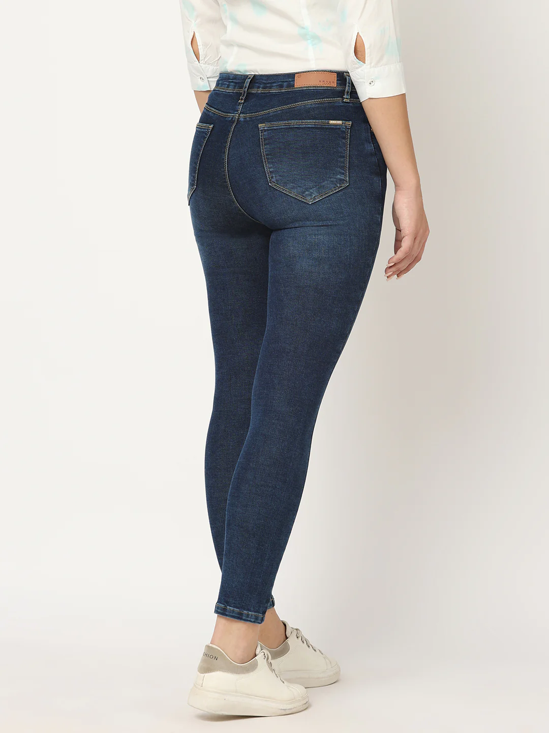 Women Blue Sky High Skinny Jeans - Image 3