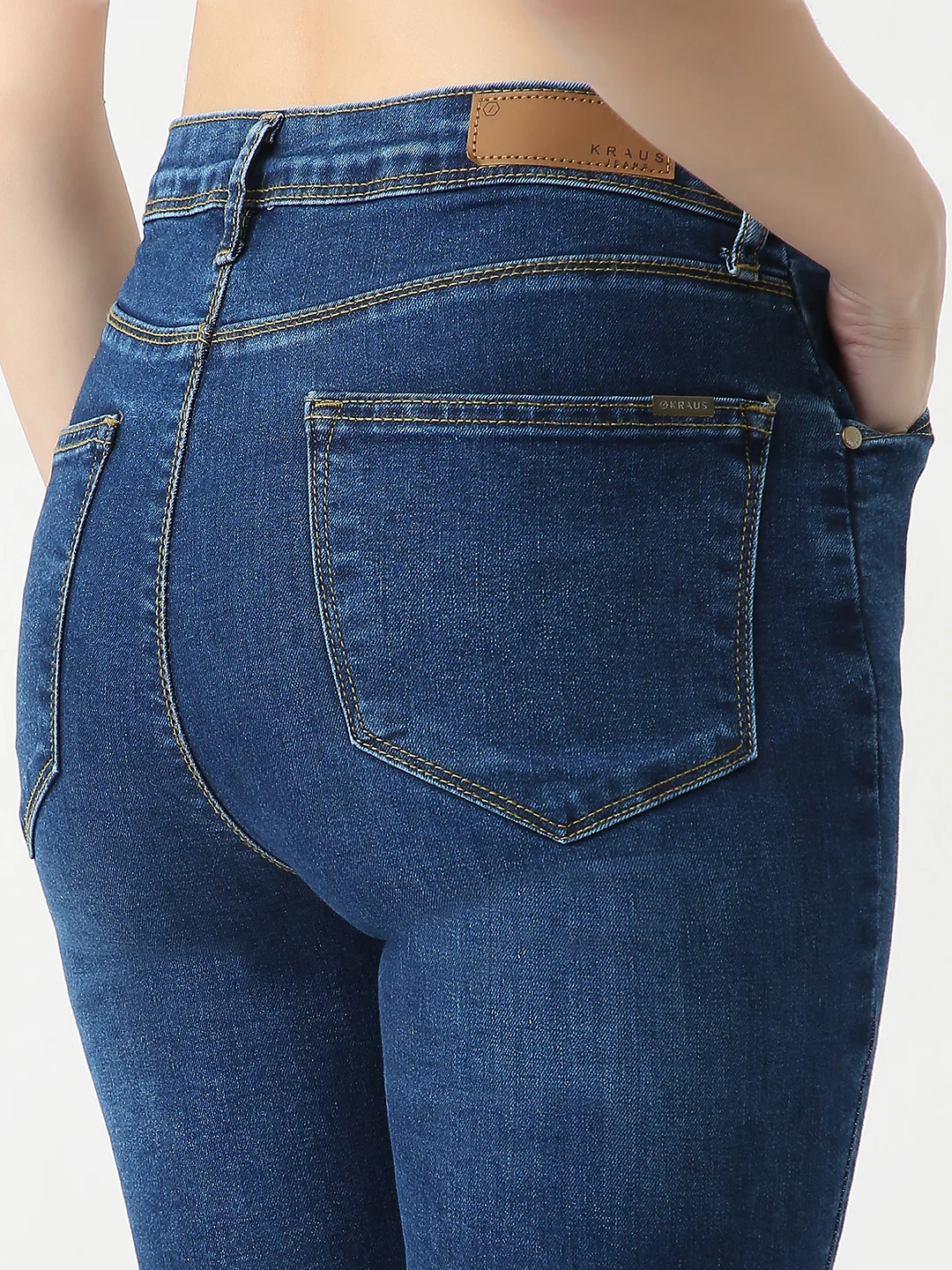 Women Blue Sky High Skinny Jeans - Image 4