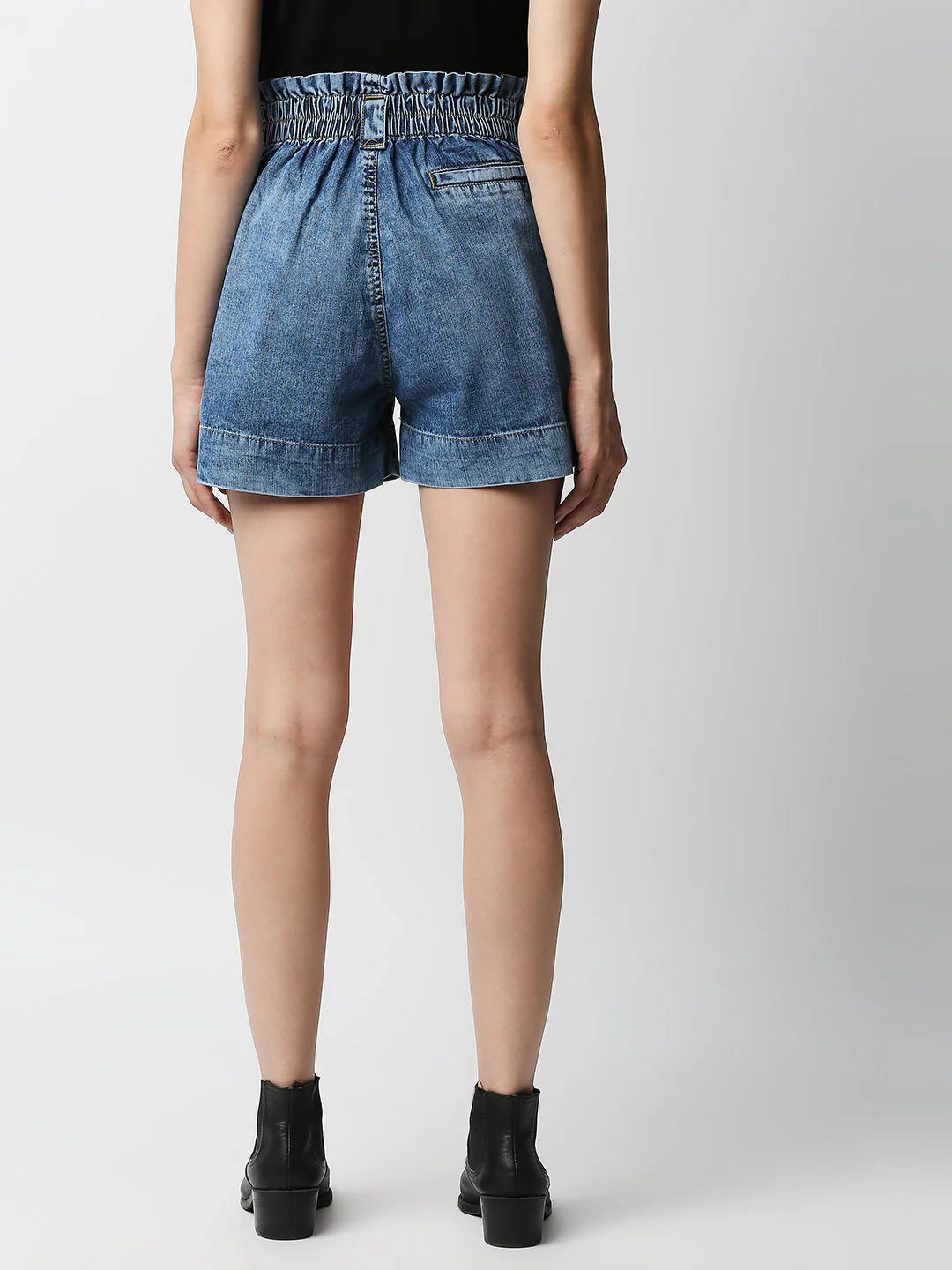 Women Blue Slim Fit Shorts - Image 3