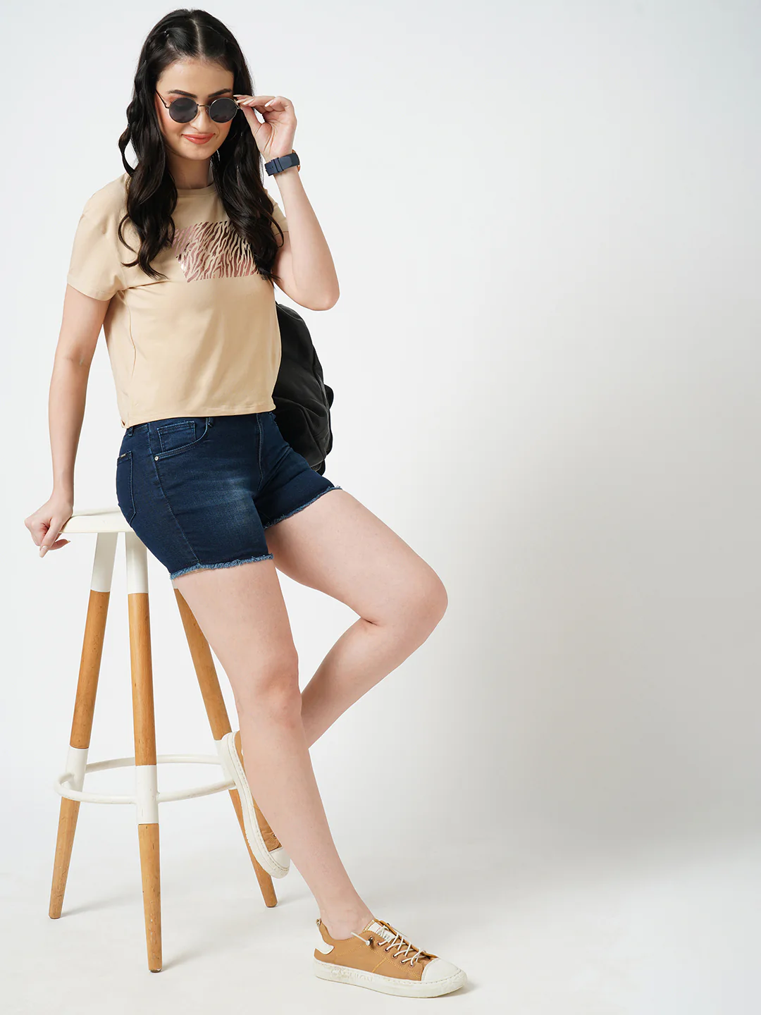 Women Blue Slim Fit Shorts