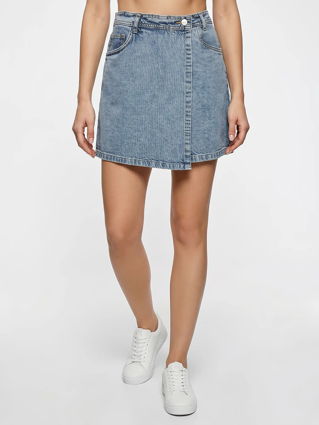 Women Blue Slim Fit Skorts - Image 2