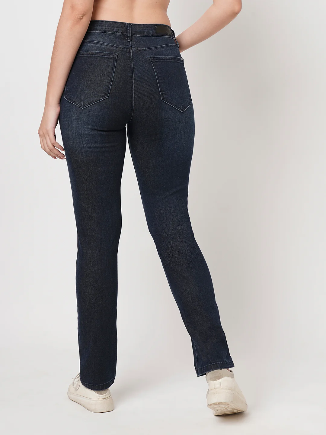 Women Blue Snug Straight Jeans - Image 3