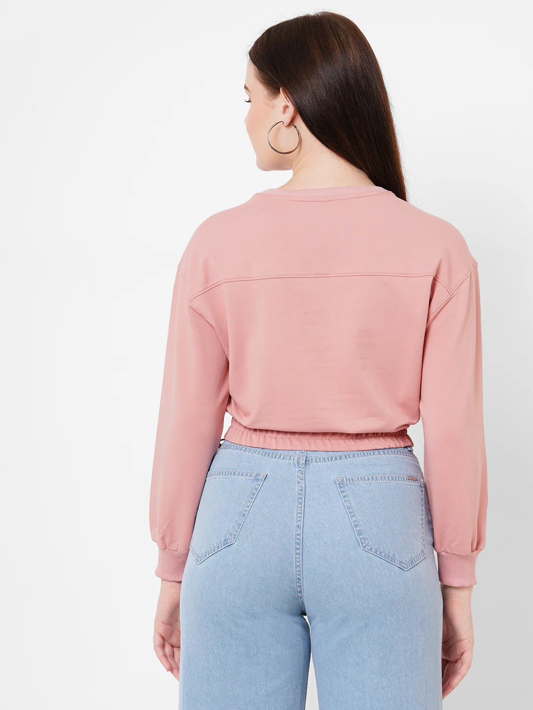 Women Blush Pink Athleisure Top - Image 3