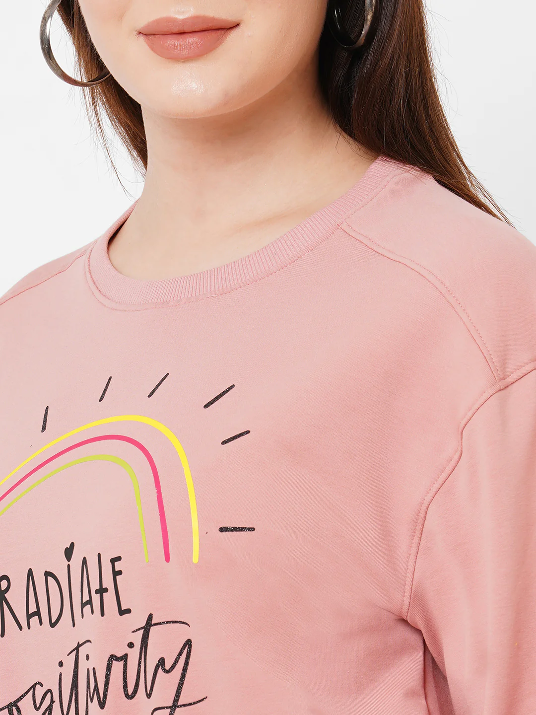 Women Blush Pink Athleisure Top - Image 4