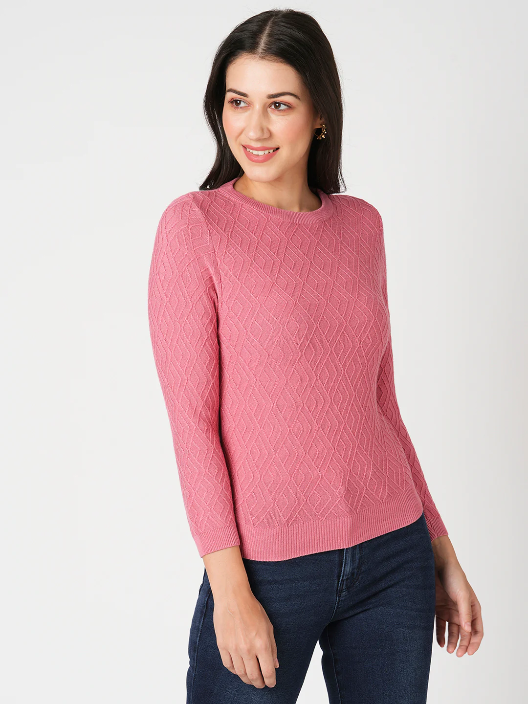 Women Blush Pink Crop Tees - Image 2