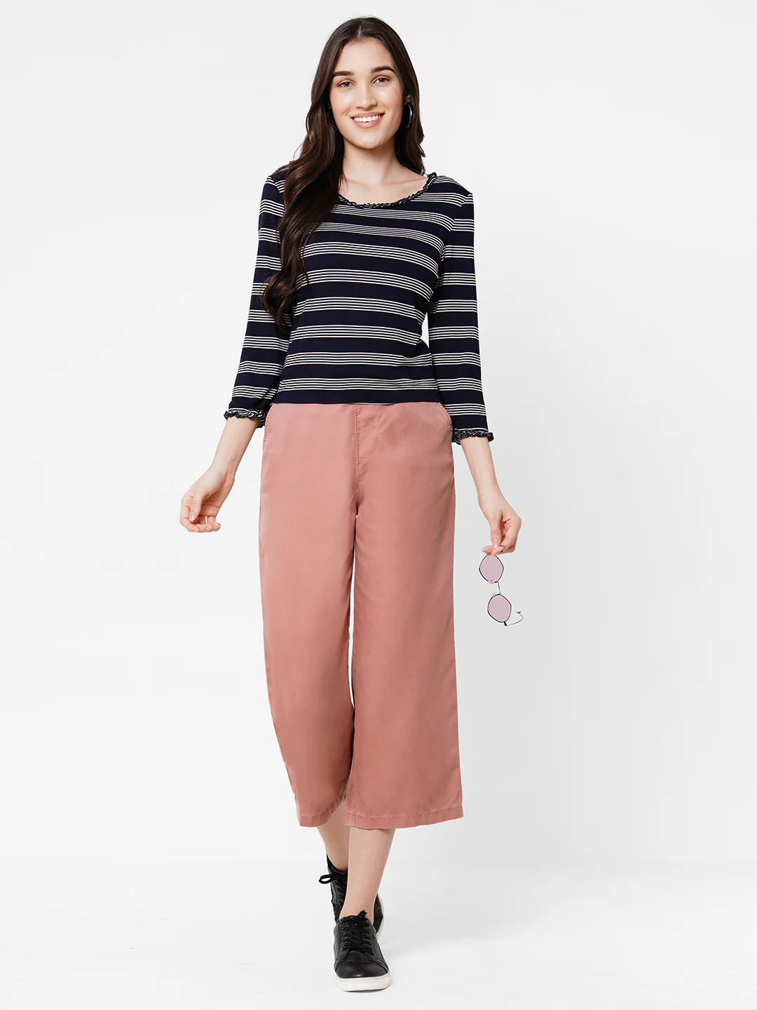 Women Blush Pink Culottes