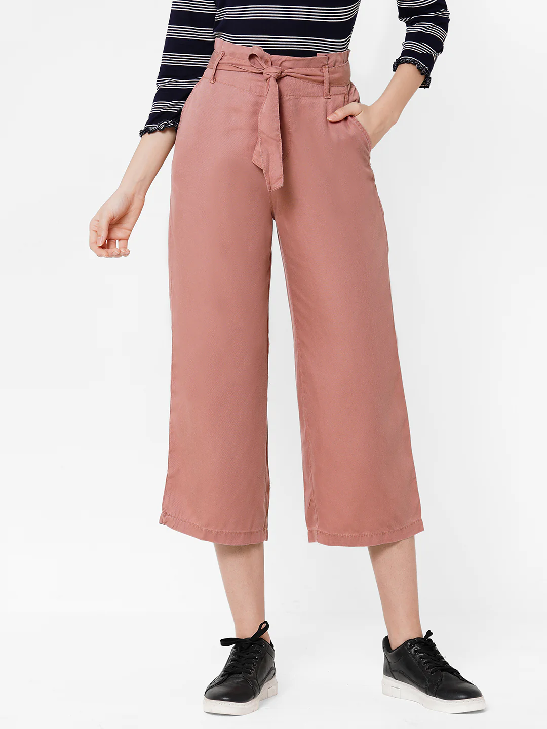 Women Blush Pink Culottes - Image 2