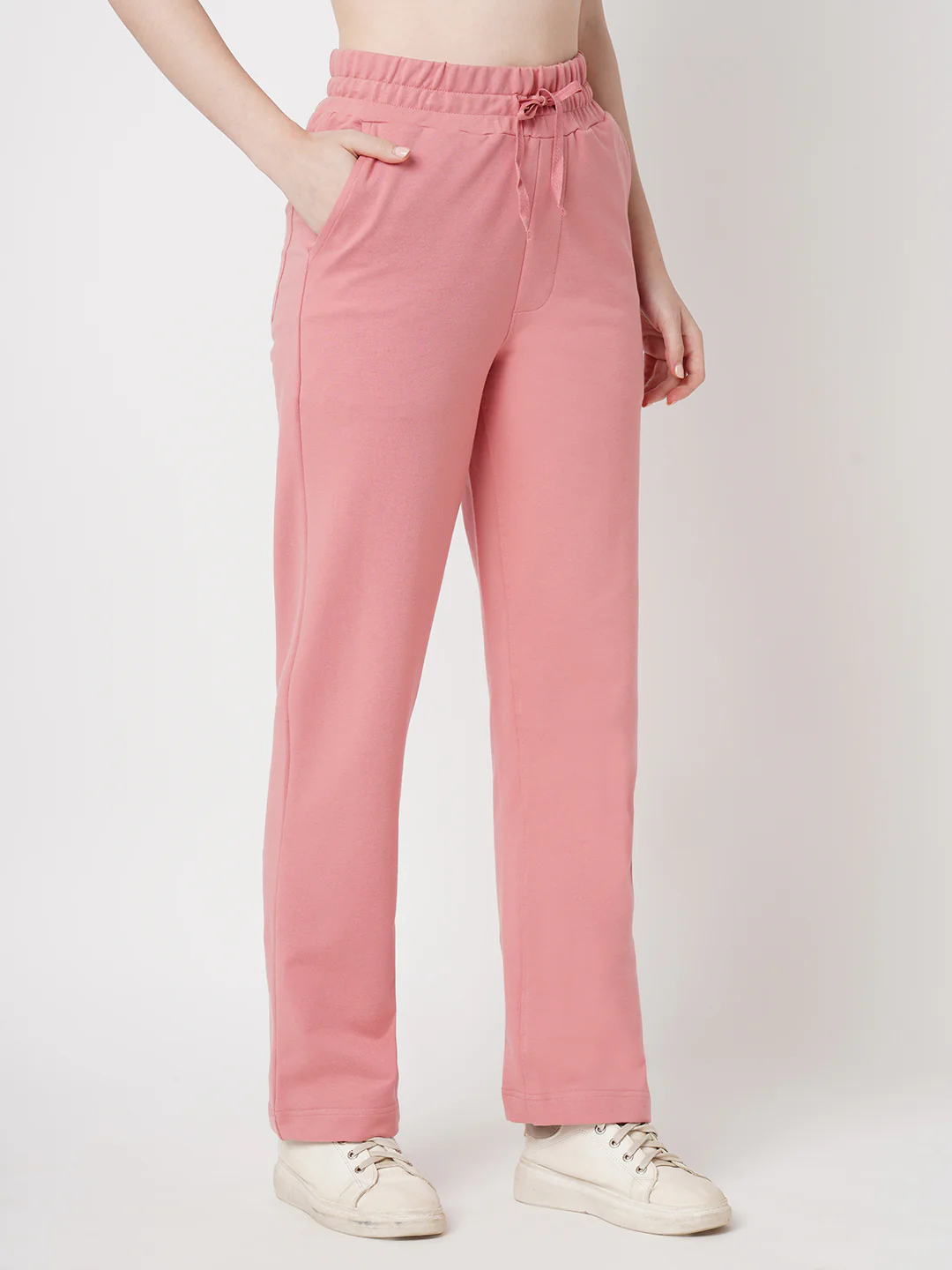 Women Blush Pink High-Rise Straight Fit Jeggings - Image 5