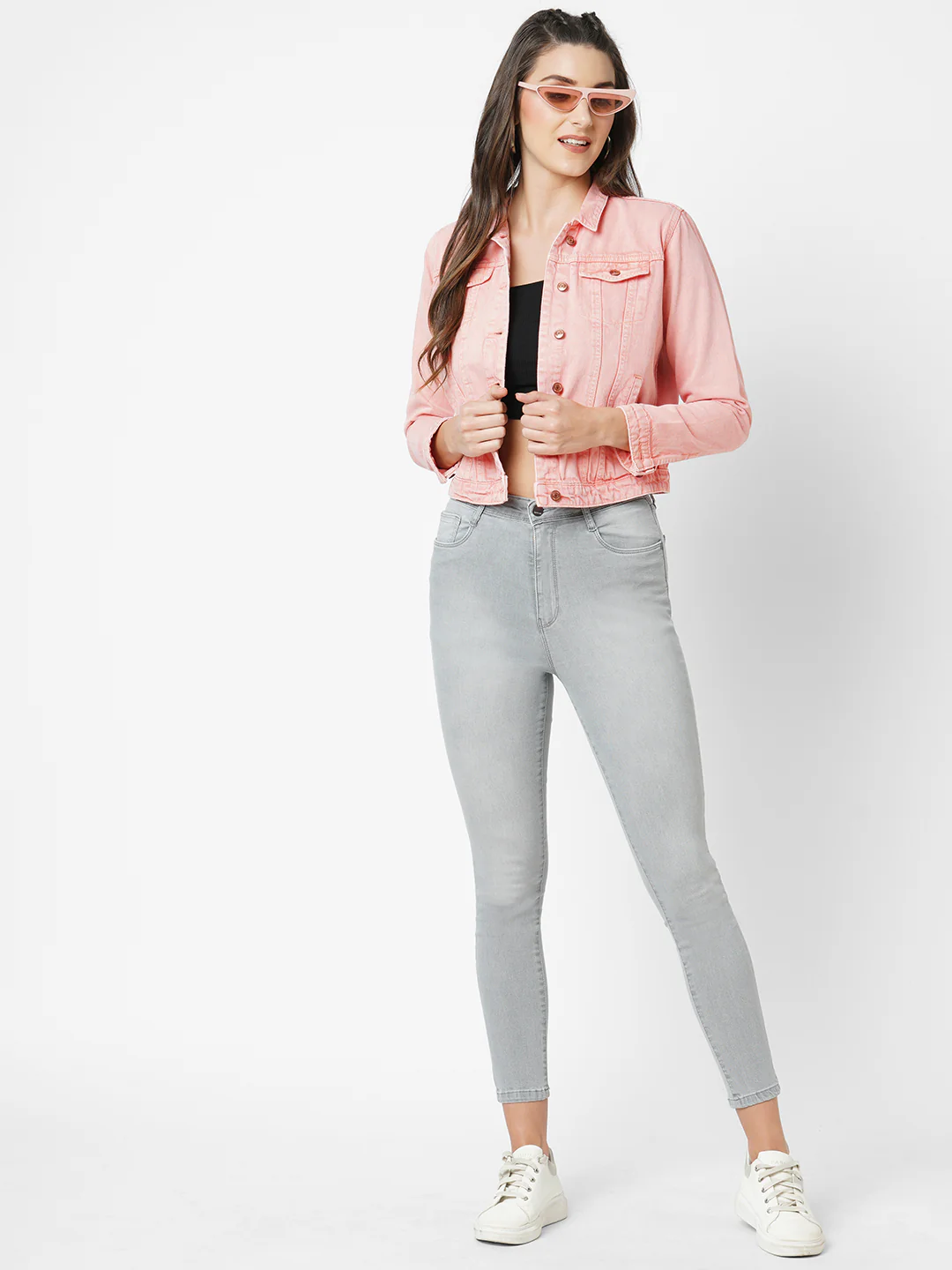 Women Blush Pink Slim Fit Jacket - Image 4