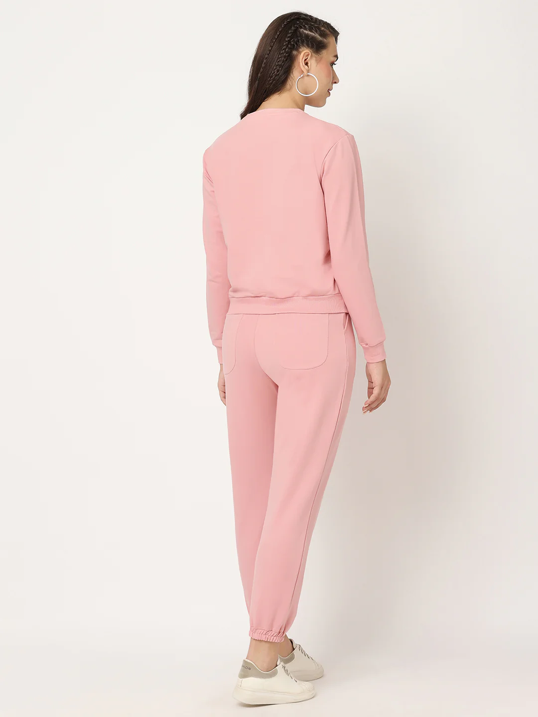 Women Blush Pink Slim Fit Sweatshirt - Image 4