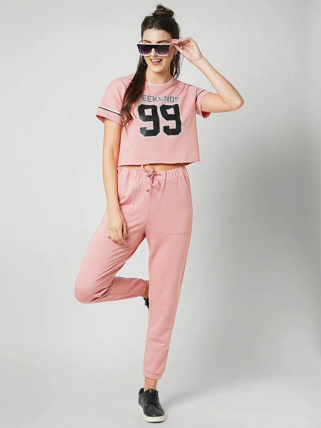 Women Blush Pink Slim Top - Image 2