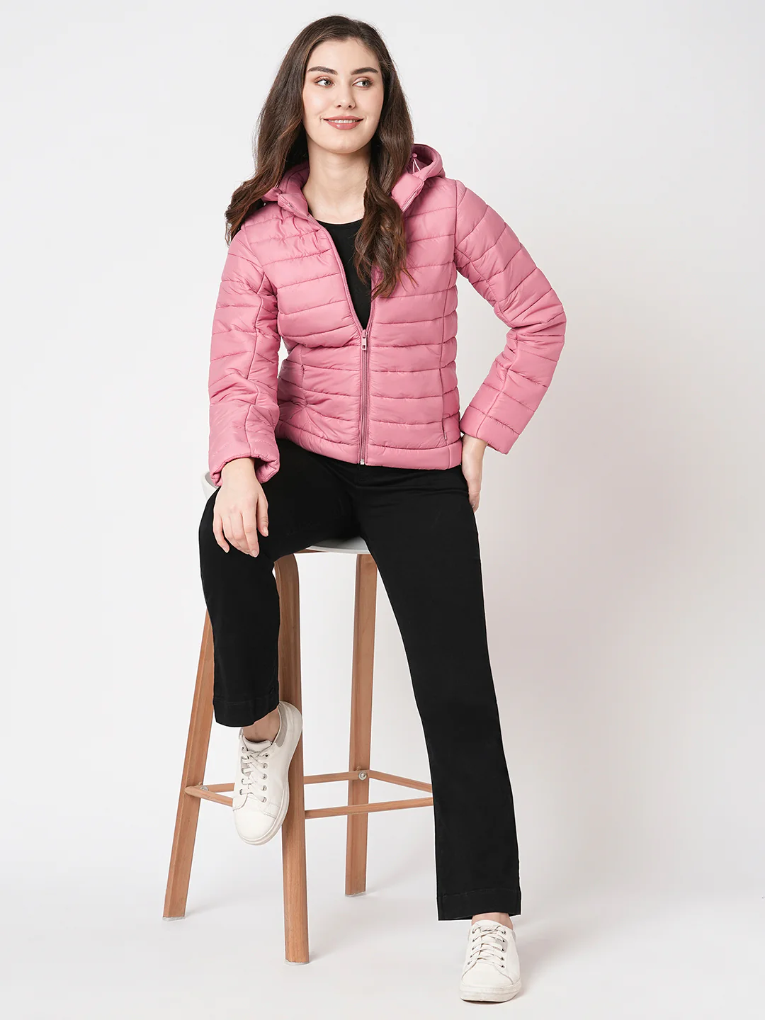 Women Blush Pink Winter Jacket