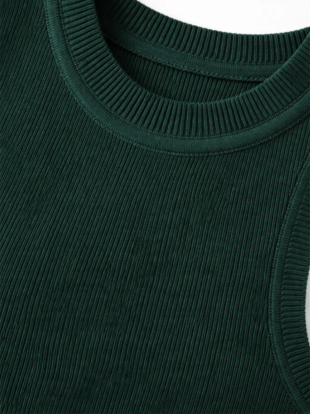 Women Bottle Green Slim Flat Knit - Image 4