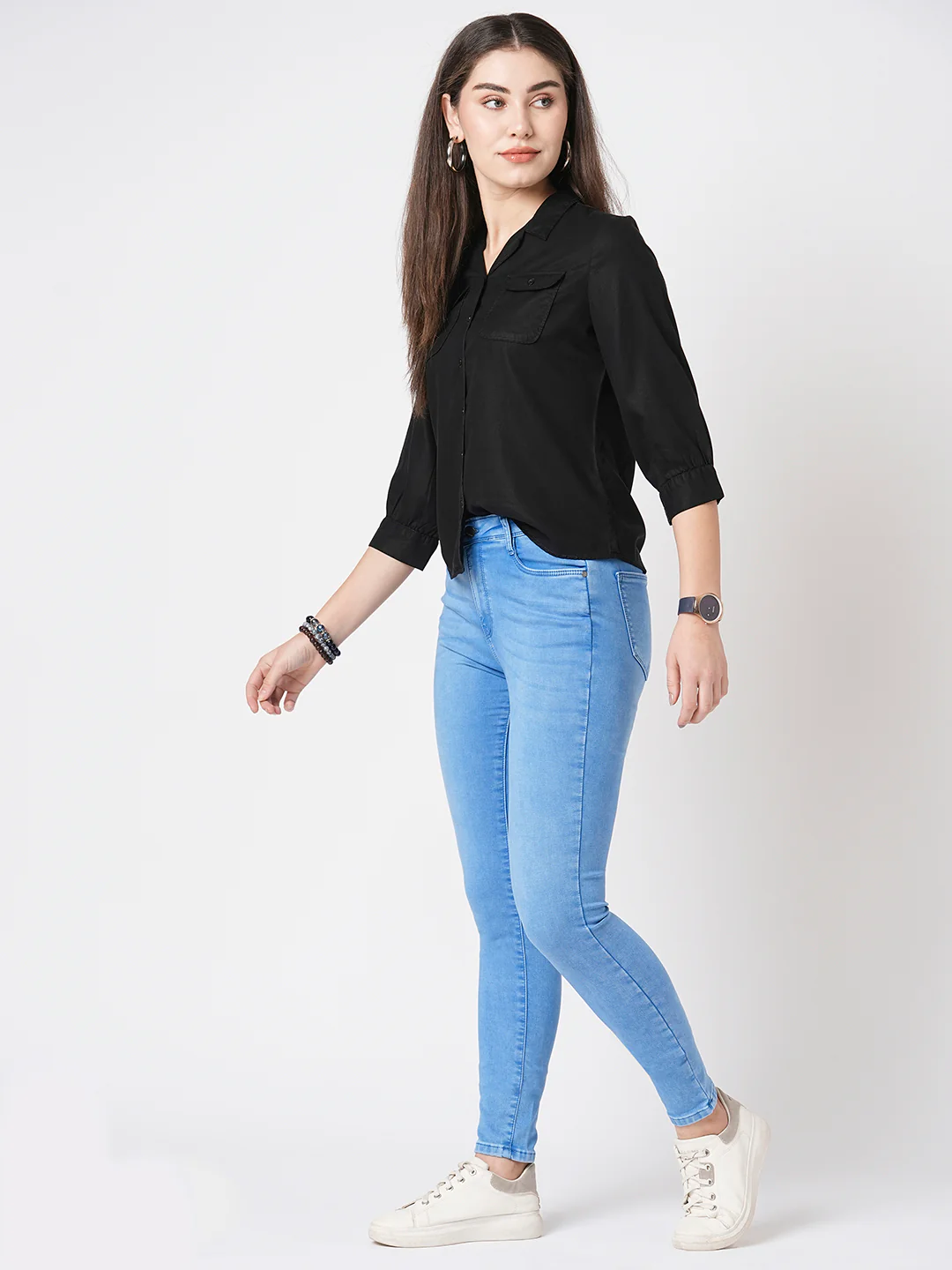 Women Bruno Blue High-Rise Skinny Jeans