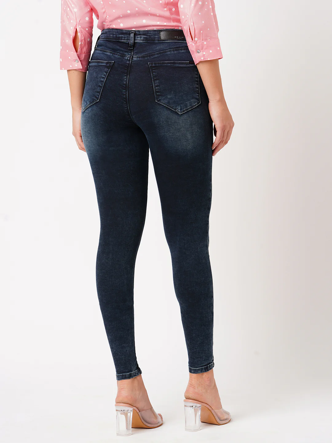 Women Carbon Black High-Rise Skinny Jeans - Image 3