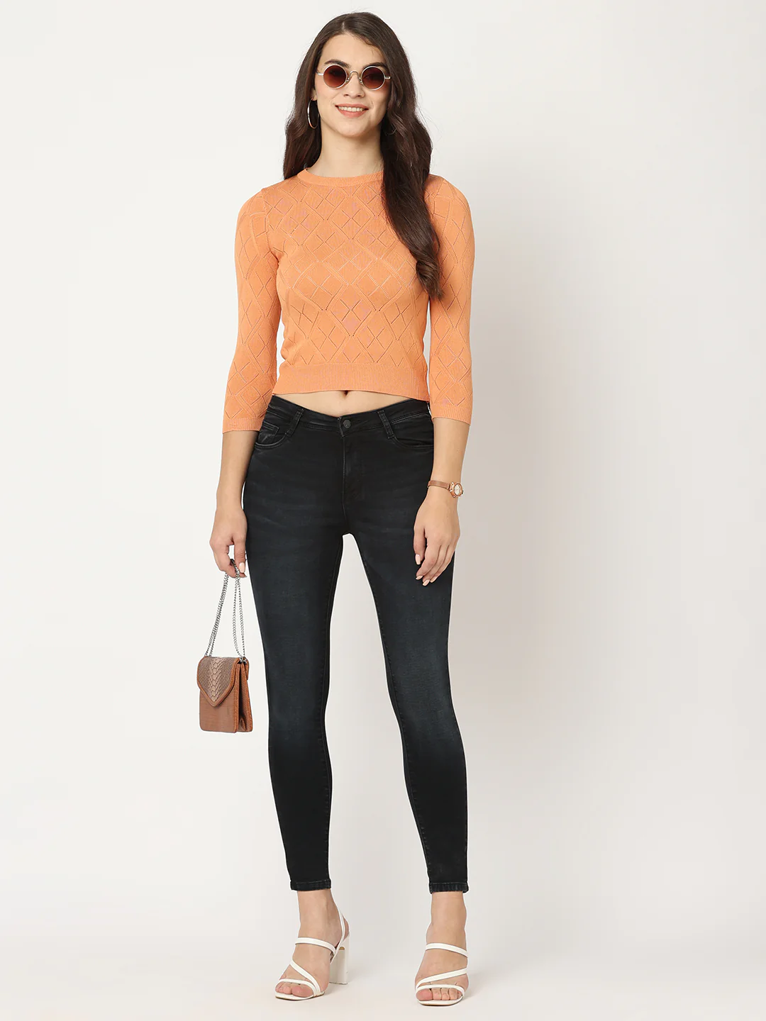 Women Carbon Black High-Rise Skinny Jeans - Image 4