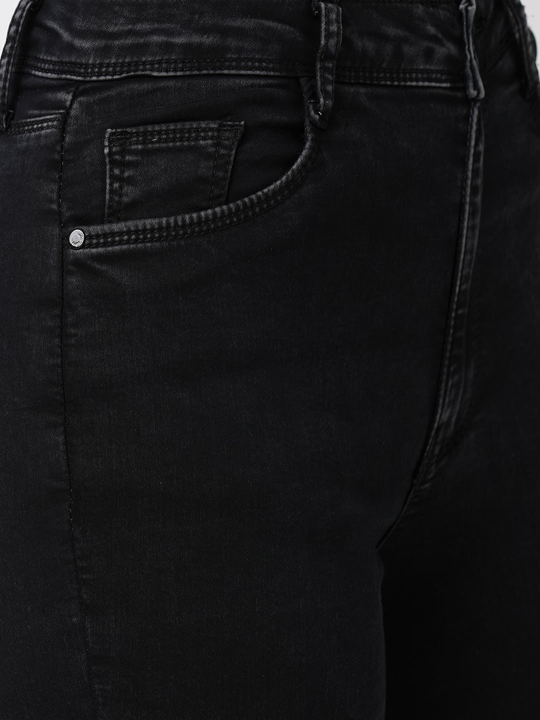 Women Carbon Black Sky High Skinny Jeans - Image 5