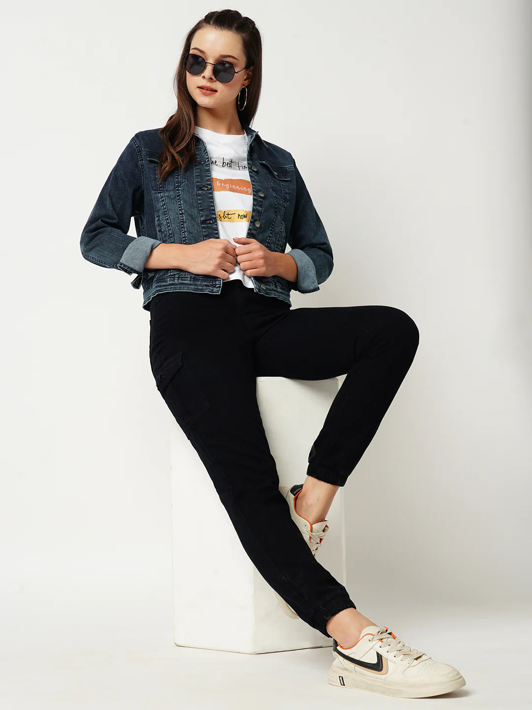 Women Carbon Blue Denim Jacket