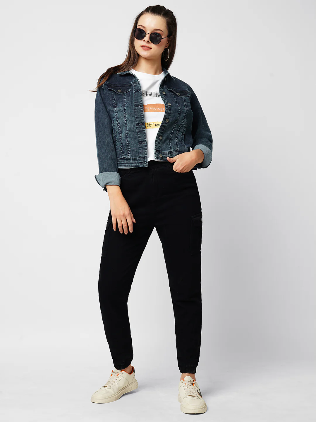 Women Carbon Blue Denim Jacket - Image 4