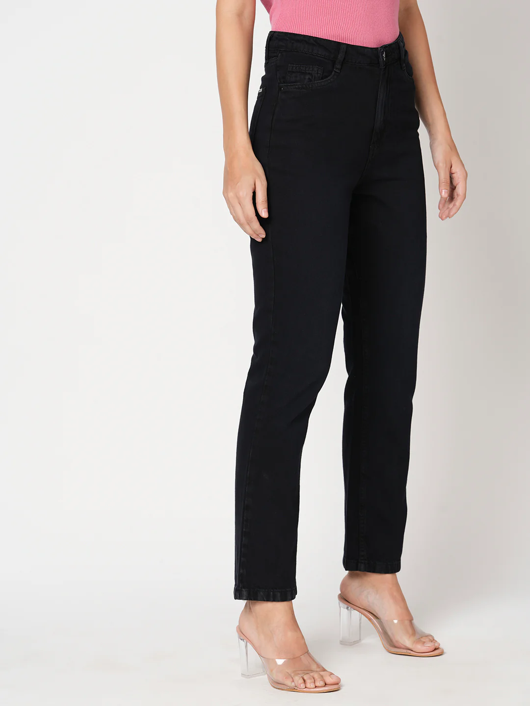 Women Charcoal Blue Relax Straight Fit Jeans - Image 5