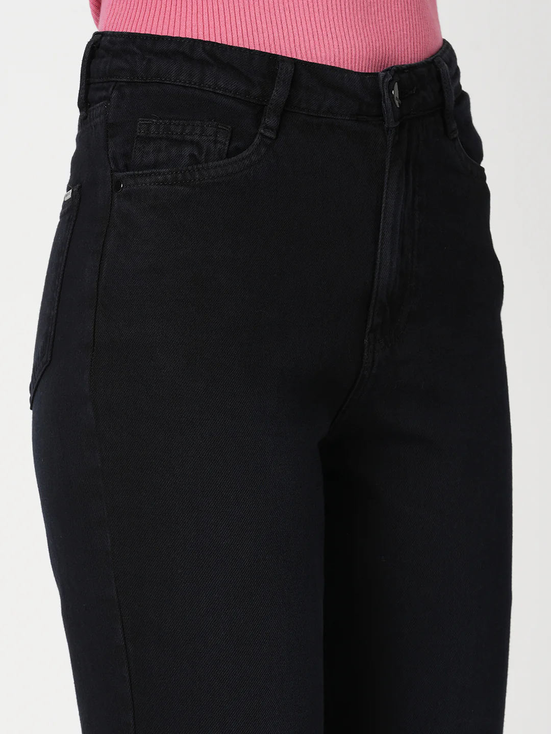 Women Charcoal Blue Relax Straight Fit Jeans - Image 6