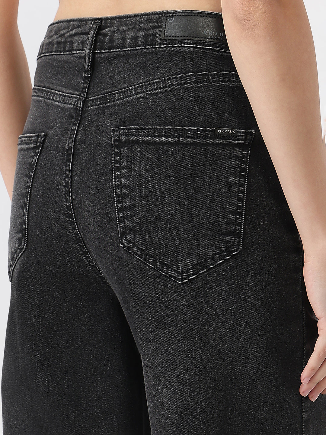 Women Charcoal High-Rise Loose Straight Jeans - Image 6
