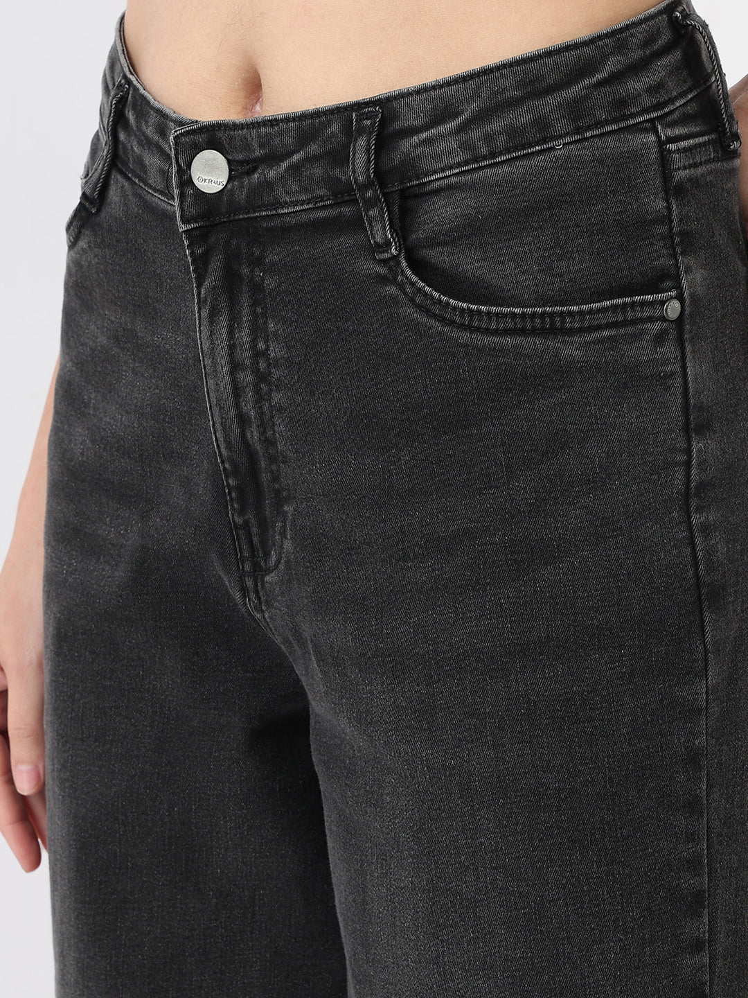 Women Charcoal High-Rise Loose Straight Jeans - Image 8