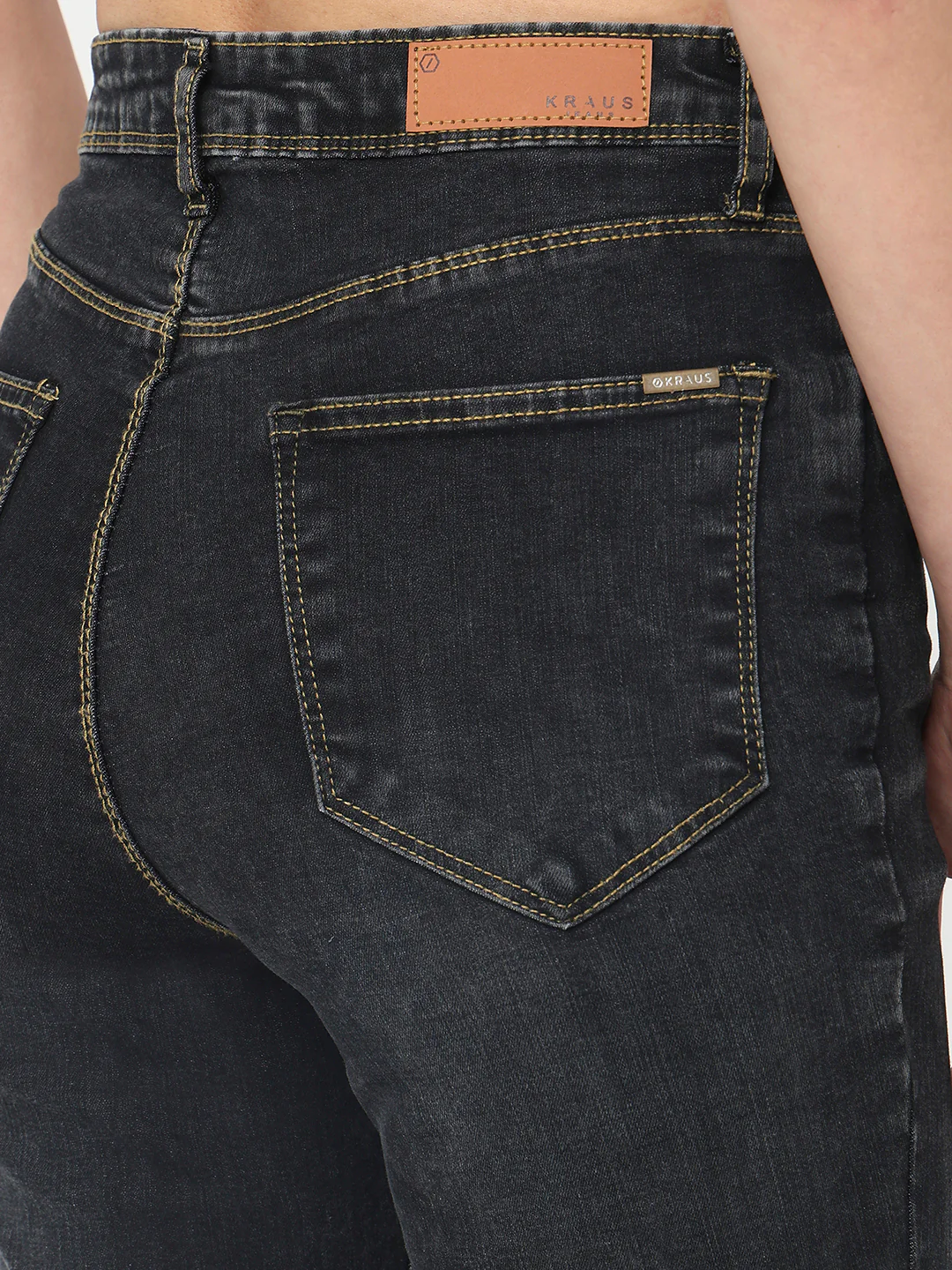 Women Charcoal High-Rise Mini Flare Jeans - Image 7