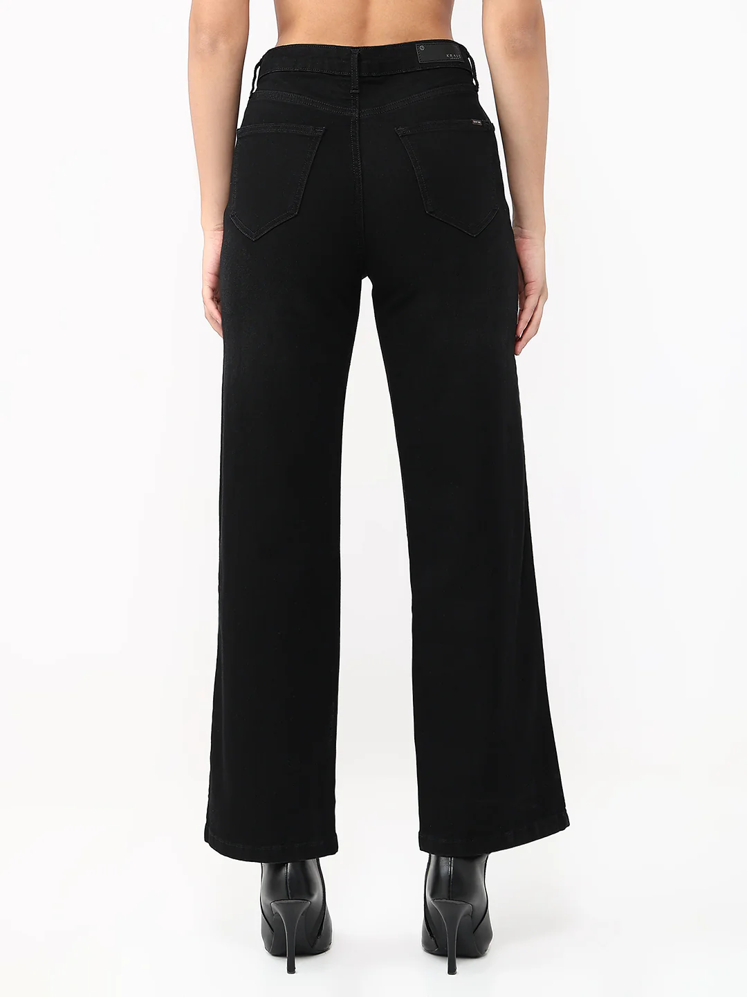 Women Charcoal High-Rise Straight Fit Jeans - Image 3