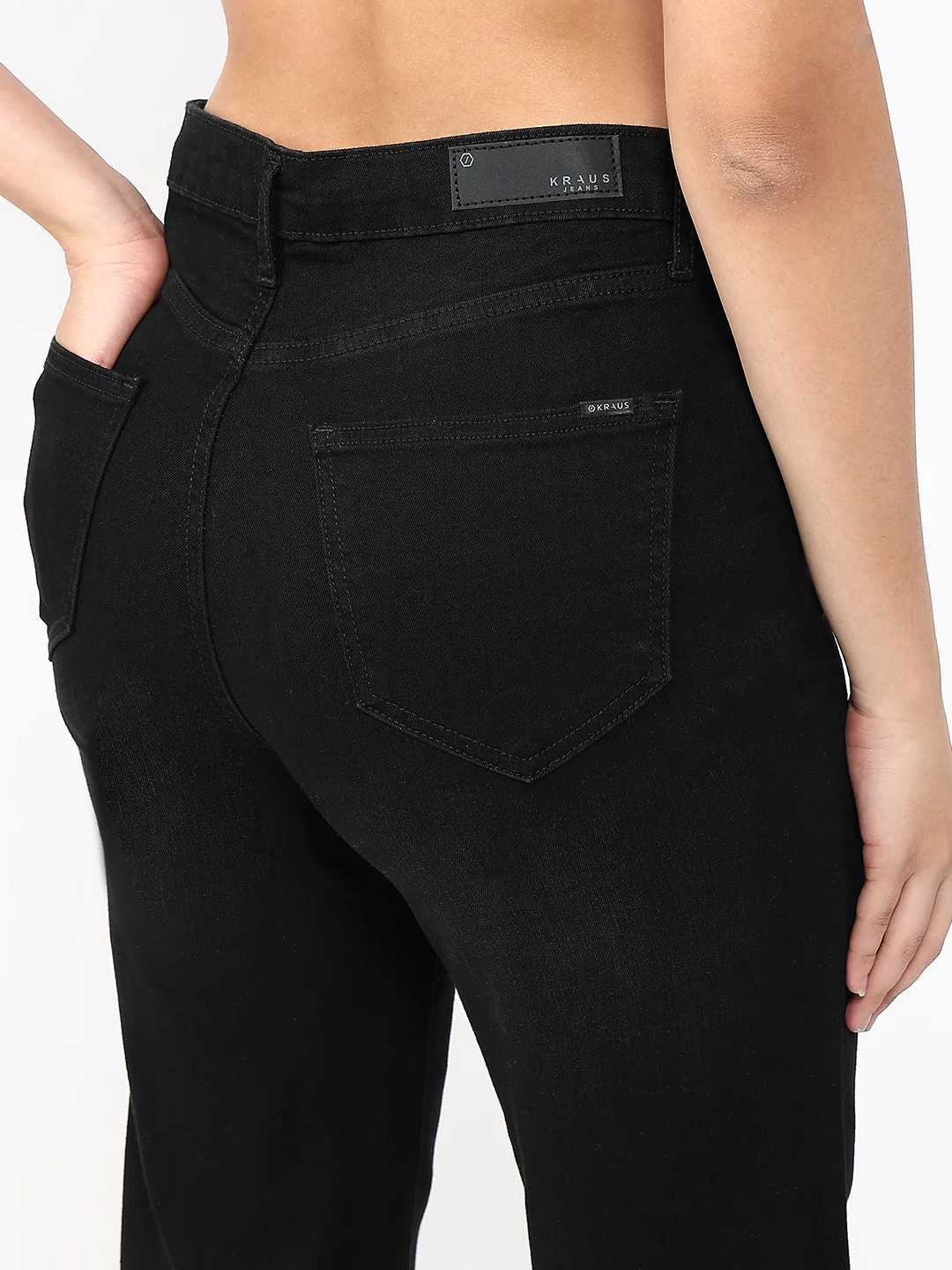 Women Charcoal High-Rise Straight Fit Jeans - Image 6